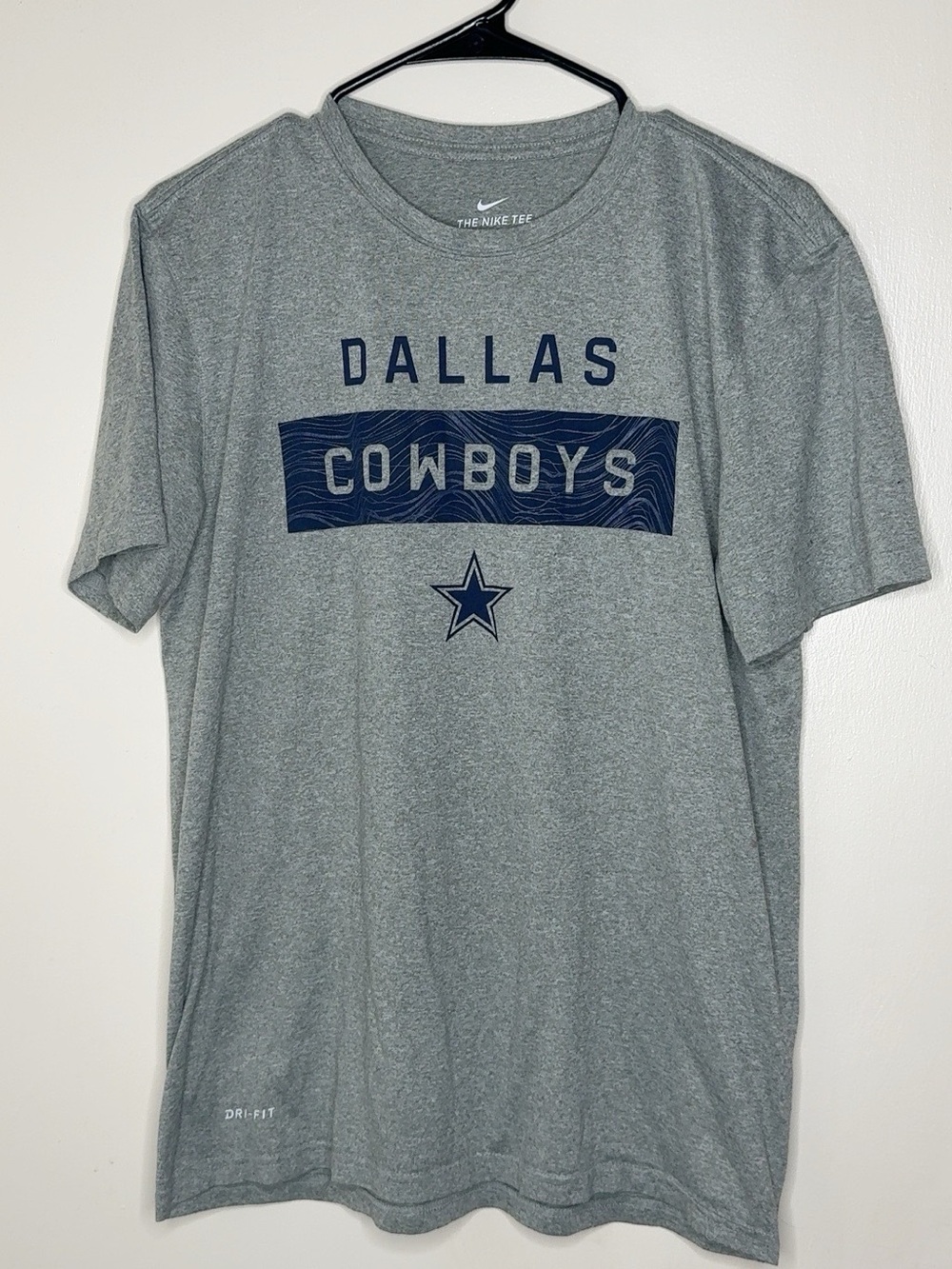 Nike Dallas Cowboys Dri-FIT T Shirt Men’s L Gray NFL Athletic 813222-063